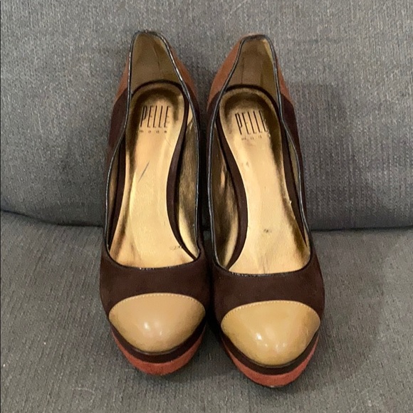 Sky high suede platform pumps!!  GORGEOUS - Picture 3 of 8